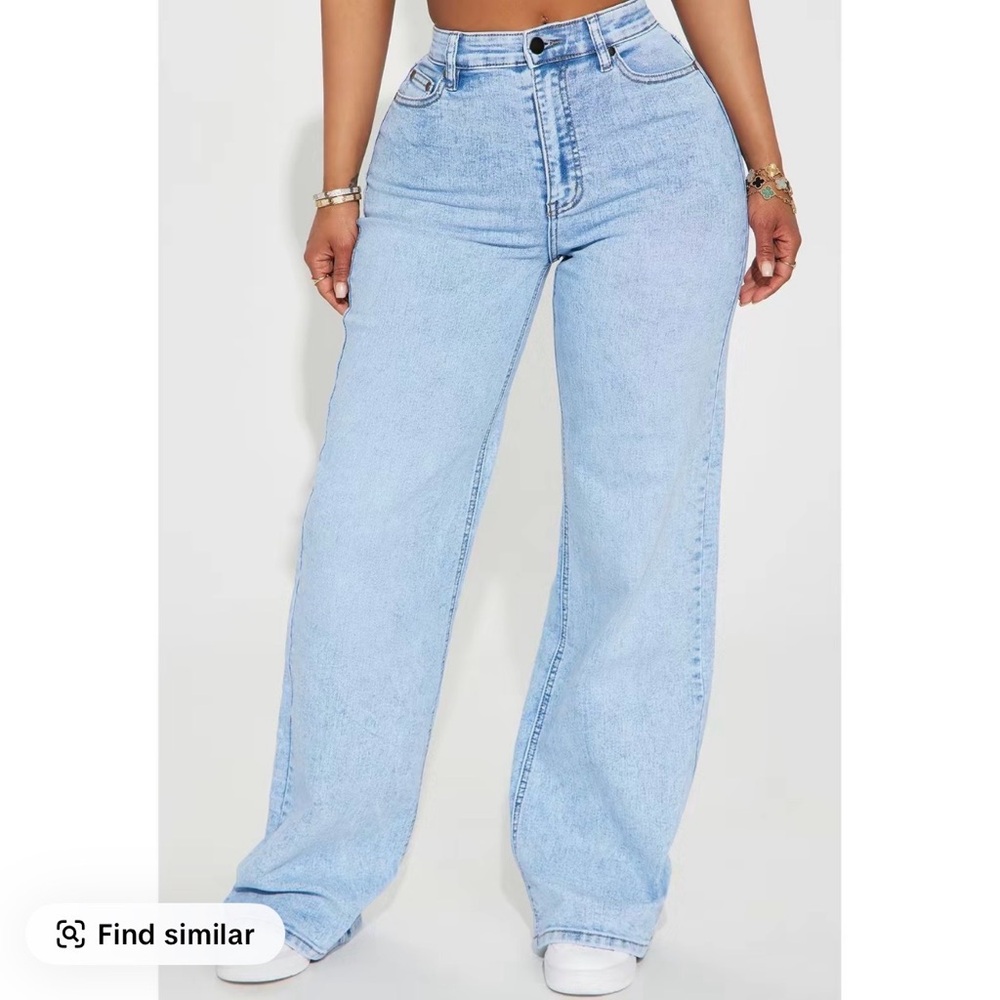 Fashion Nova Light Blue Flare Jeans